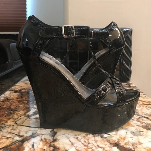 bebe wedge sandals
